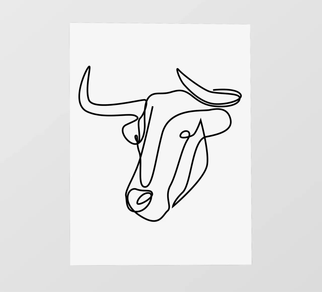 Hillbilly - one line bull pellicola backlit da Addillum