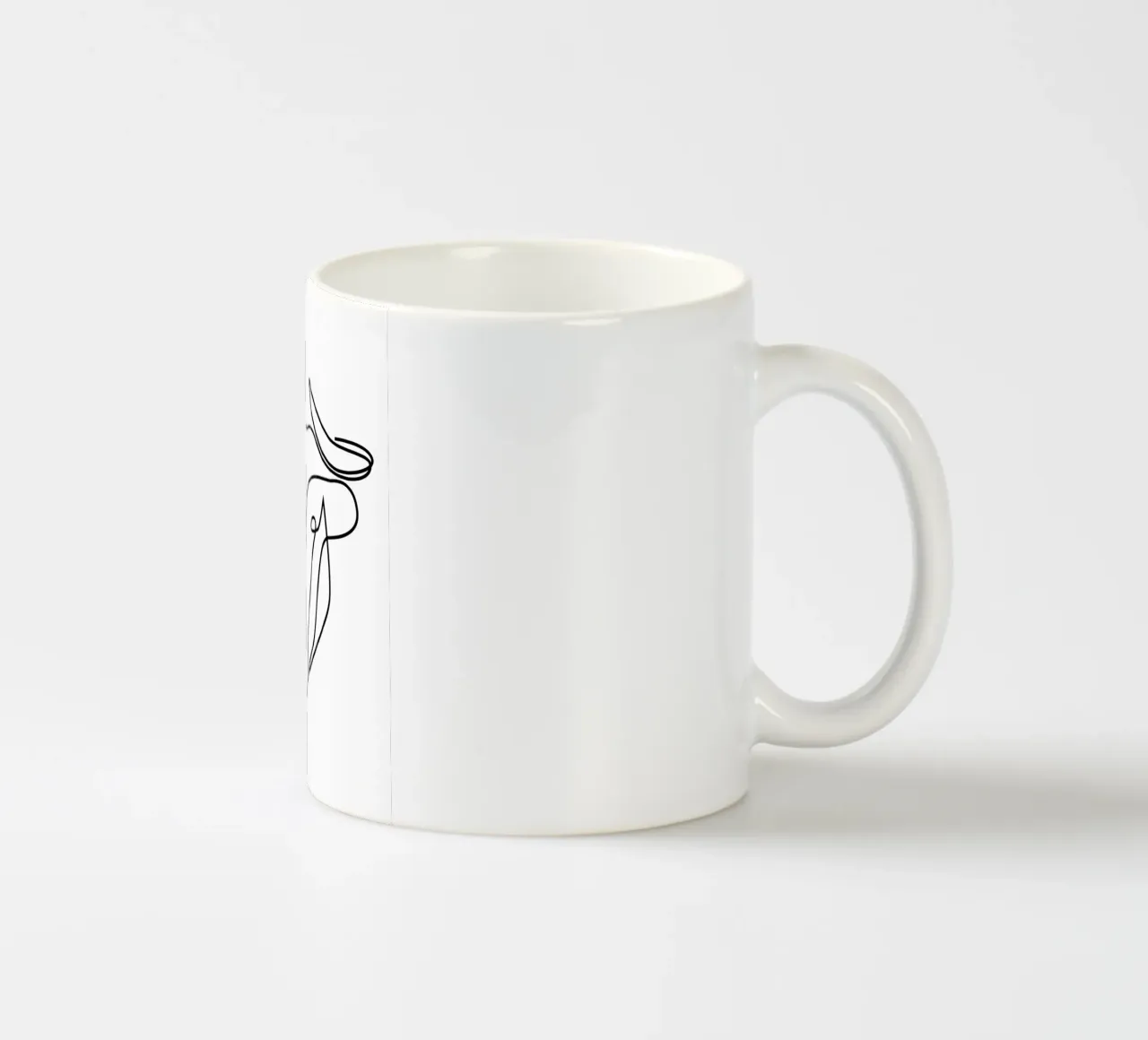 Hillbilly - one line bull tazza in ceramica da Addillum