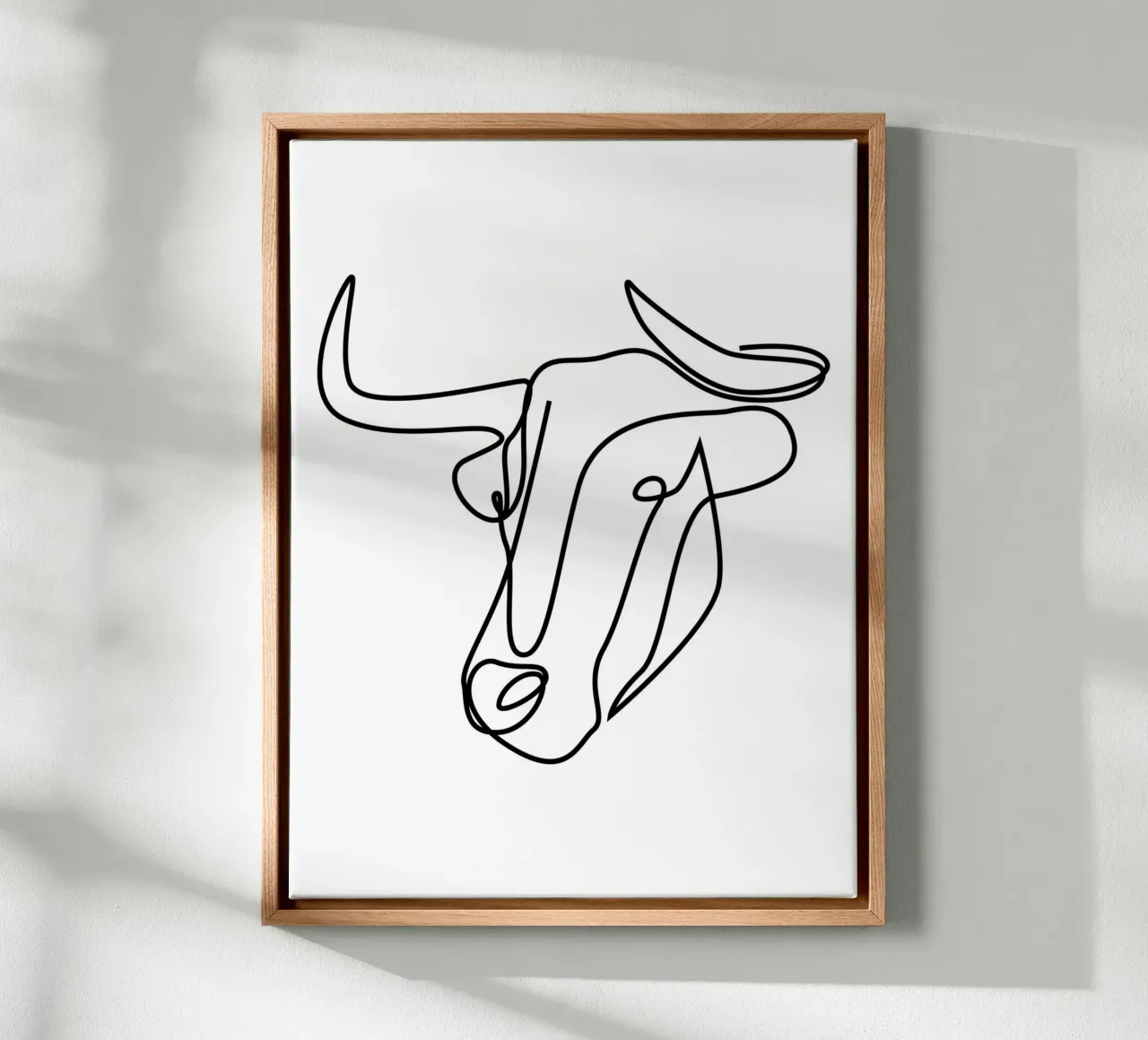 Hillbilly - one line bull tela con Cornice a cassetta da Addillum
