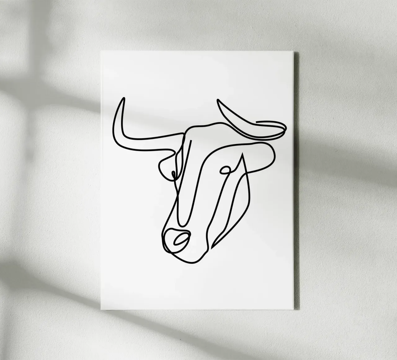 Hillbilly - one line bull tela con Cornice a cassetta da Addillum