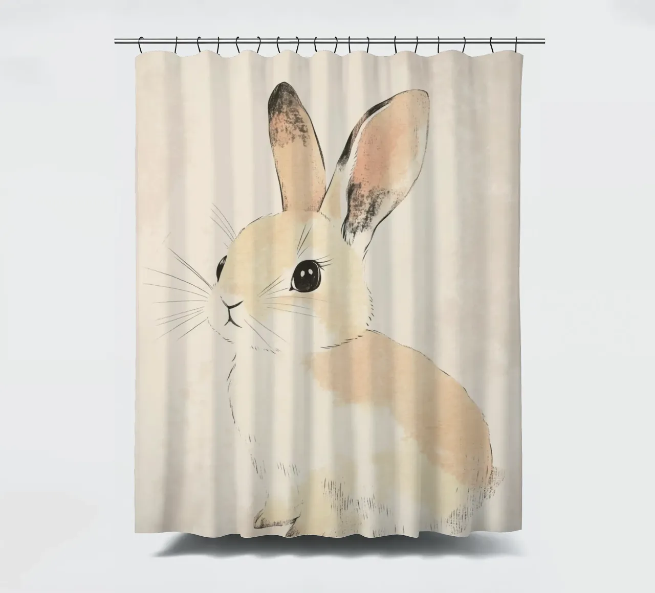 Young Bunny cortina de baño de treechild