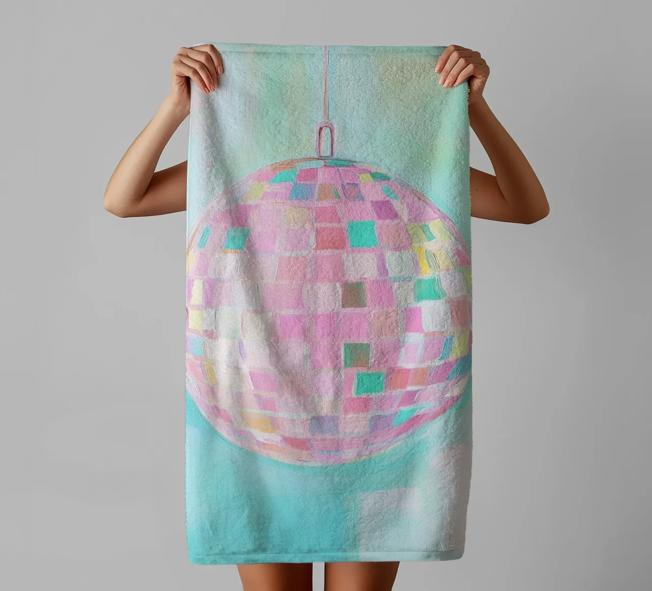 Pastel Dreams disc towel by Carinaprint