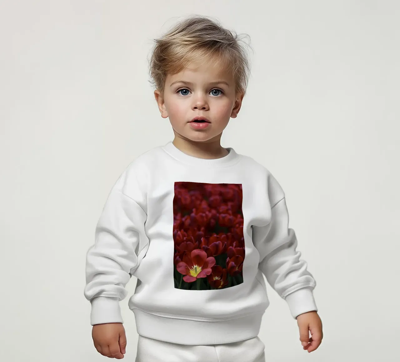 Passion in Nature – The Allure of a Red Tulip felpa neonato da Curious Collections by Marielle Leenders