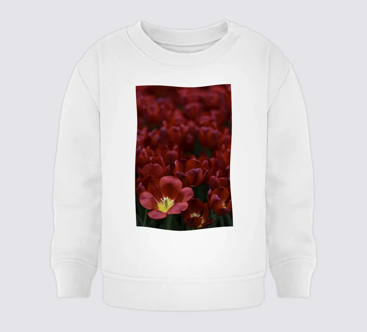 Passion in Nature – The Allure of a Red Tulip felpa neonato da Curious Collections by Marielle Leenders