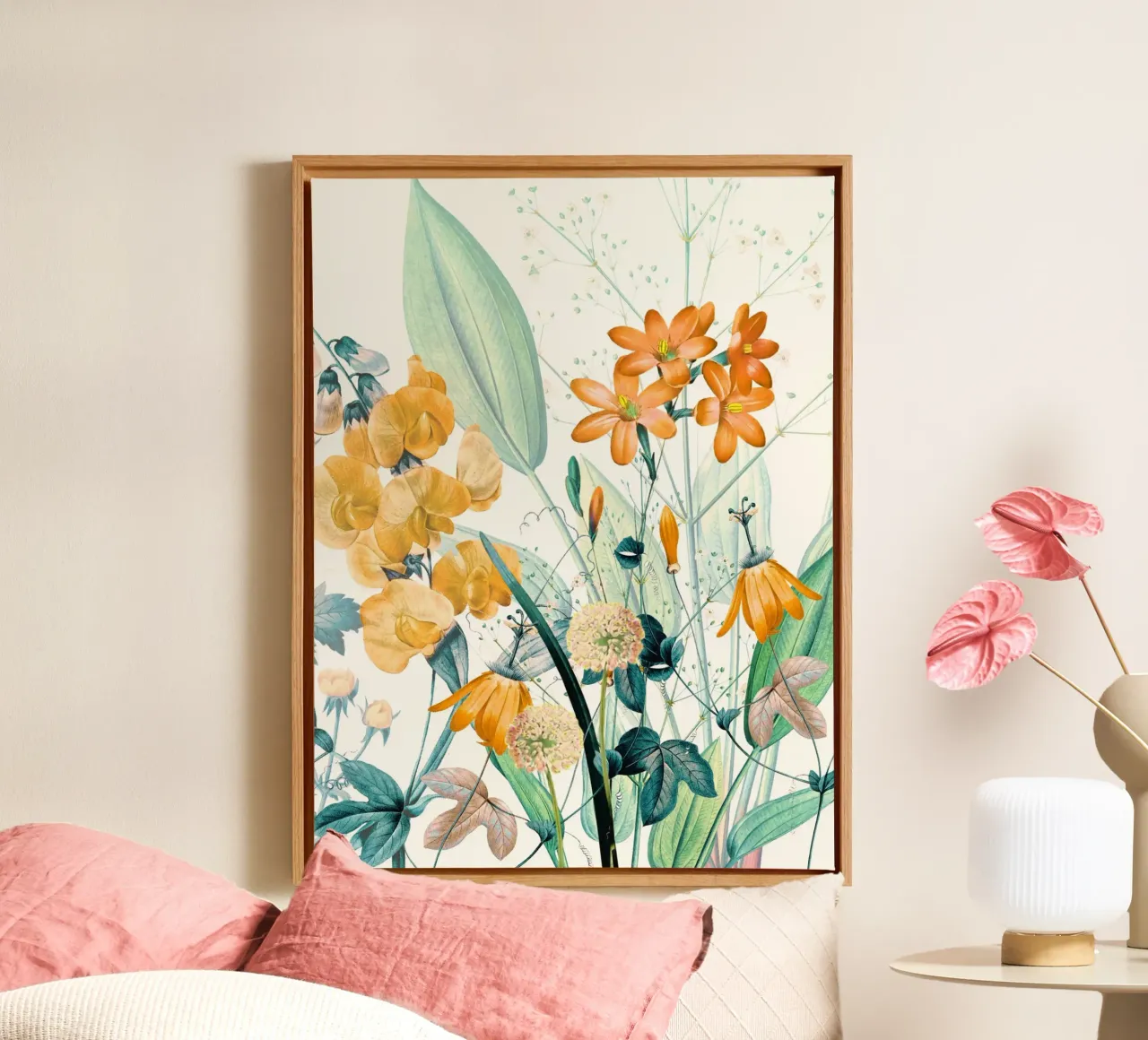 Fiori selvatici 2 tela con Cornice a cassetta da dada22