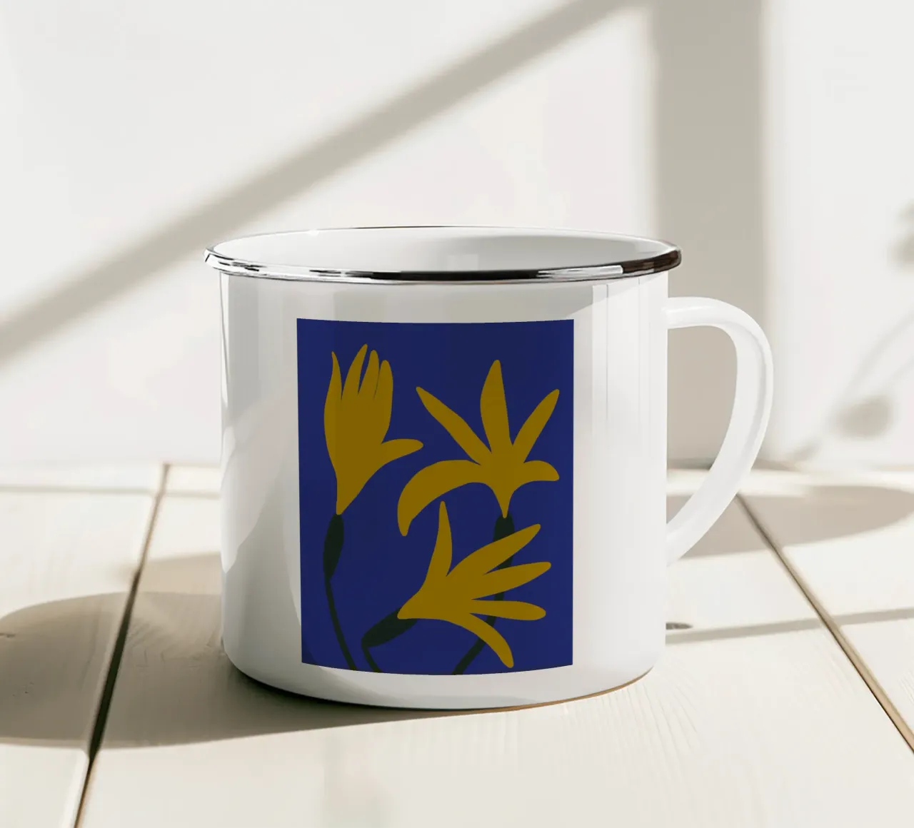 Palm Flowers tazza in smalto da treechild