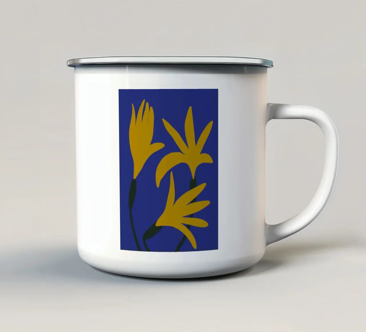 Palm Flowers tazza in smalto da treechild