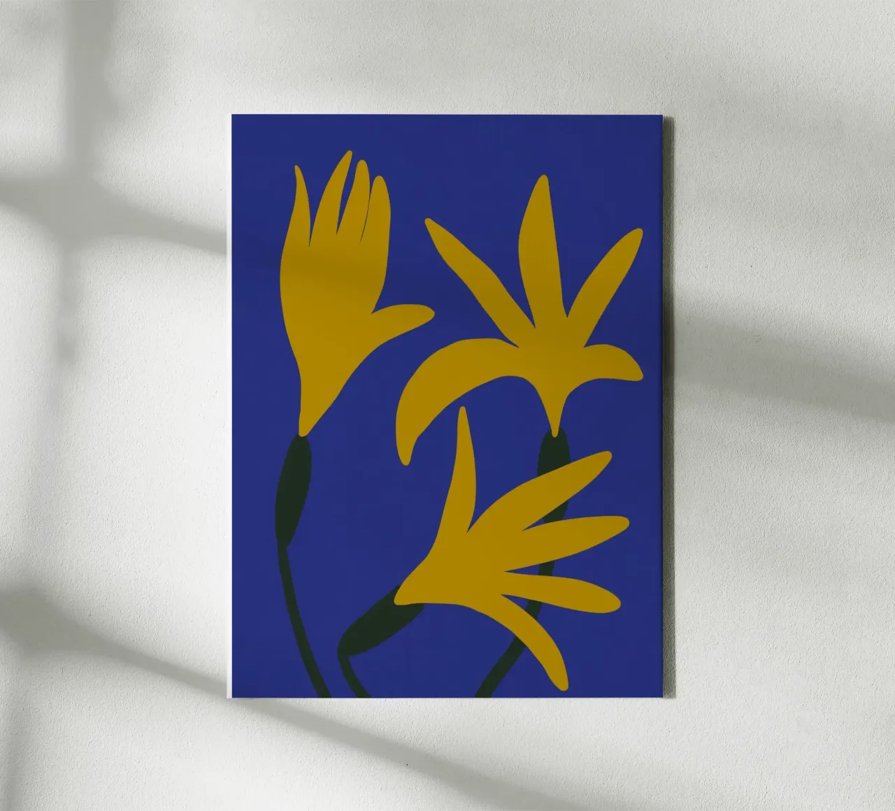 Palm Flowers canvas met Baklijst van treechild