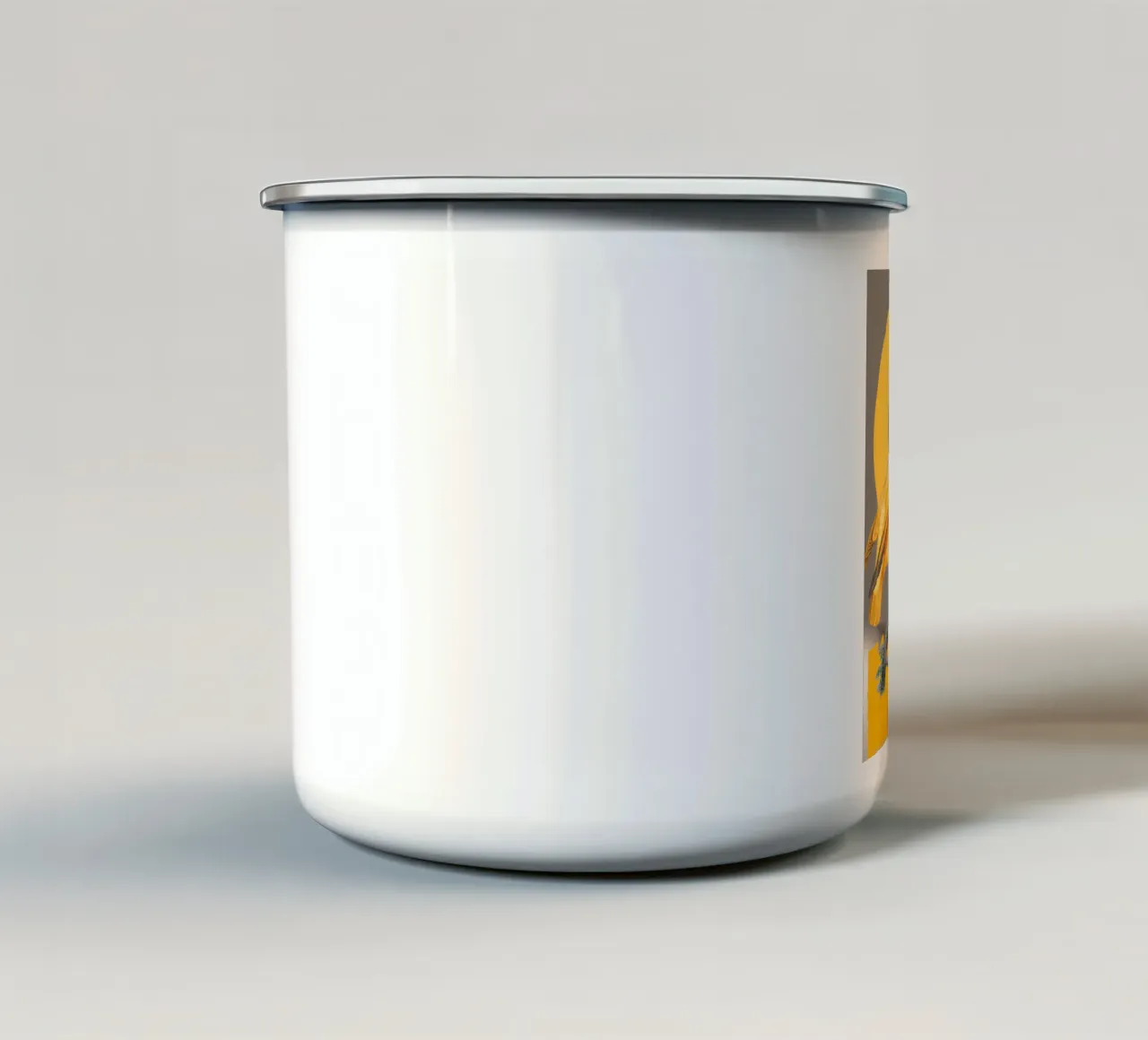 Ragazza con pappagalli tazza in smalto da dada22