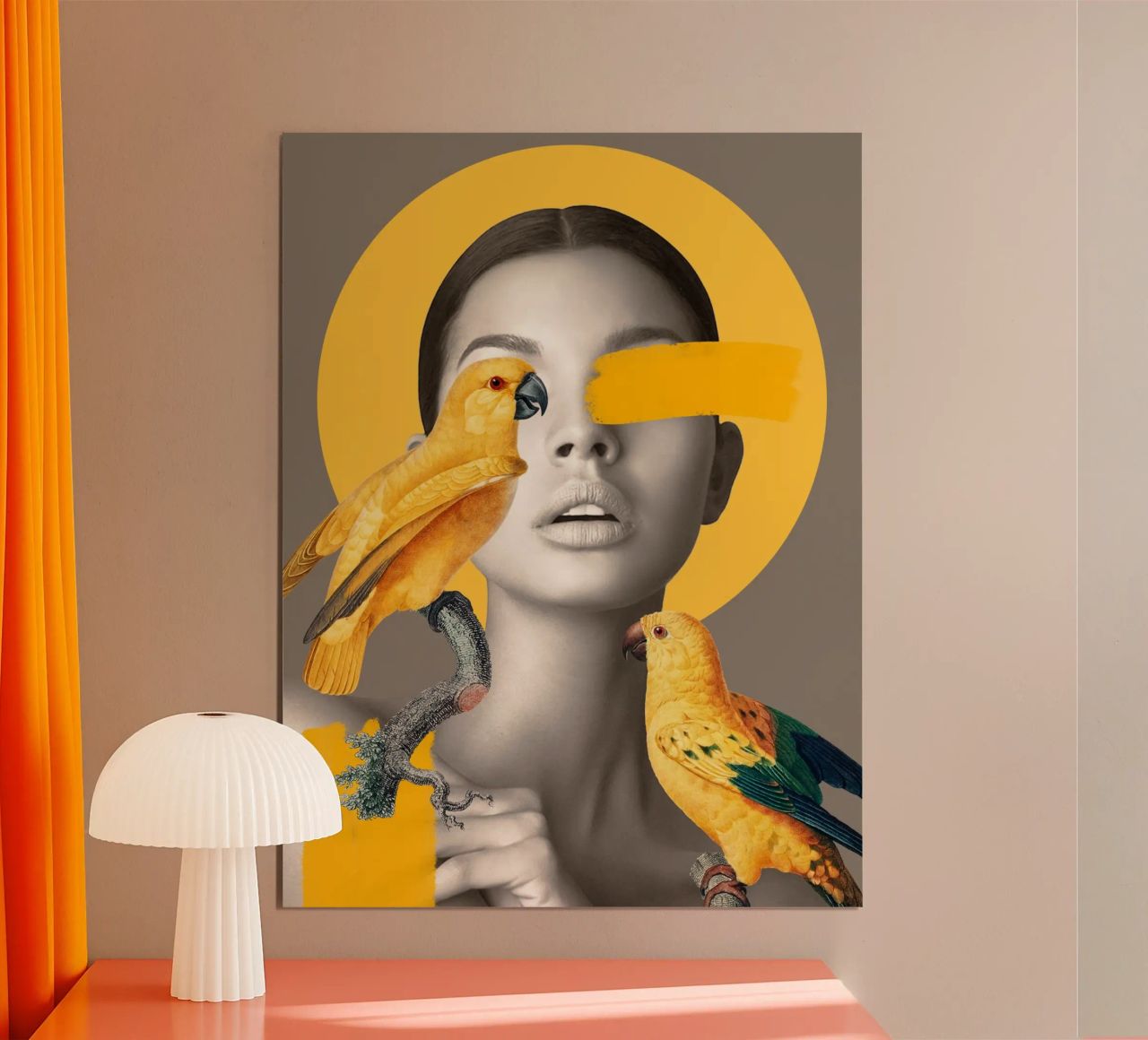 Girl with Parrots poster by dada22