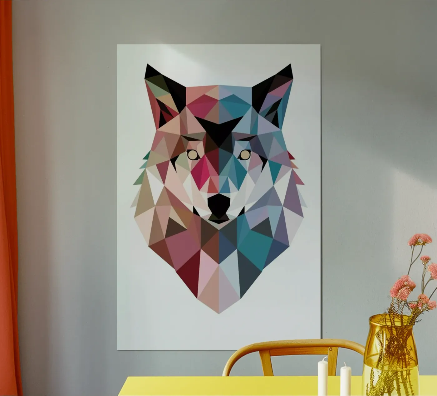 Geo Wolf poster by DinoMike