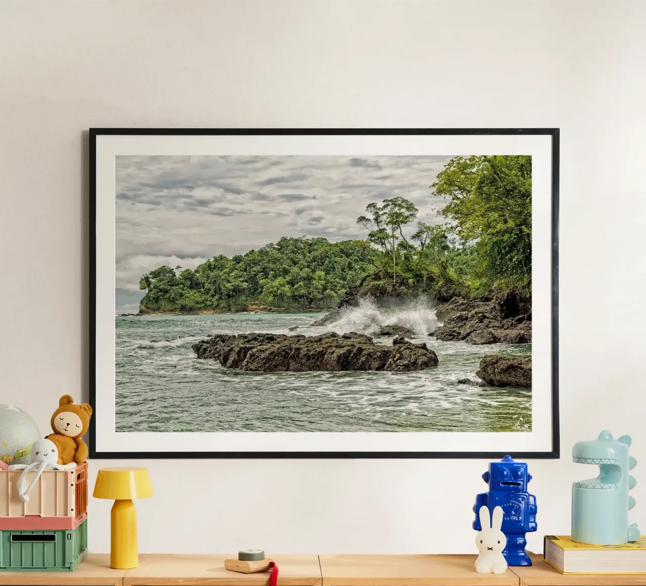 Rugged Jungle Coastline – Where Wilderness Meets the Sea Hahnemühle von Curious Collections by Marielle Leenders
