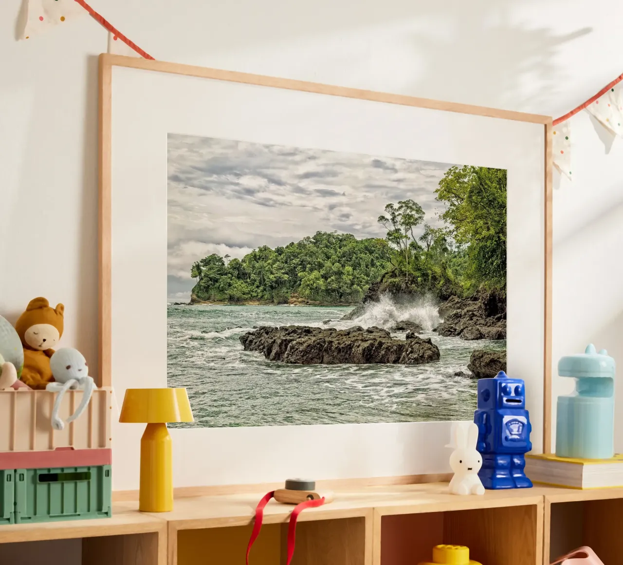 Rugged Jungle Coastline – Where Wilderness Meets the Sea Hahnemühle von Curious Collections by Marielle Leenders