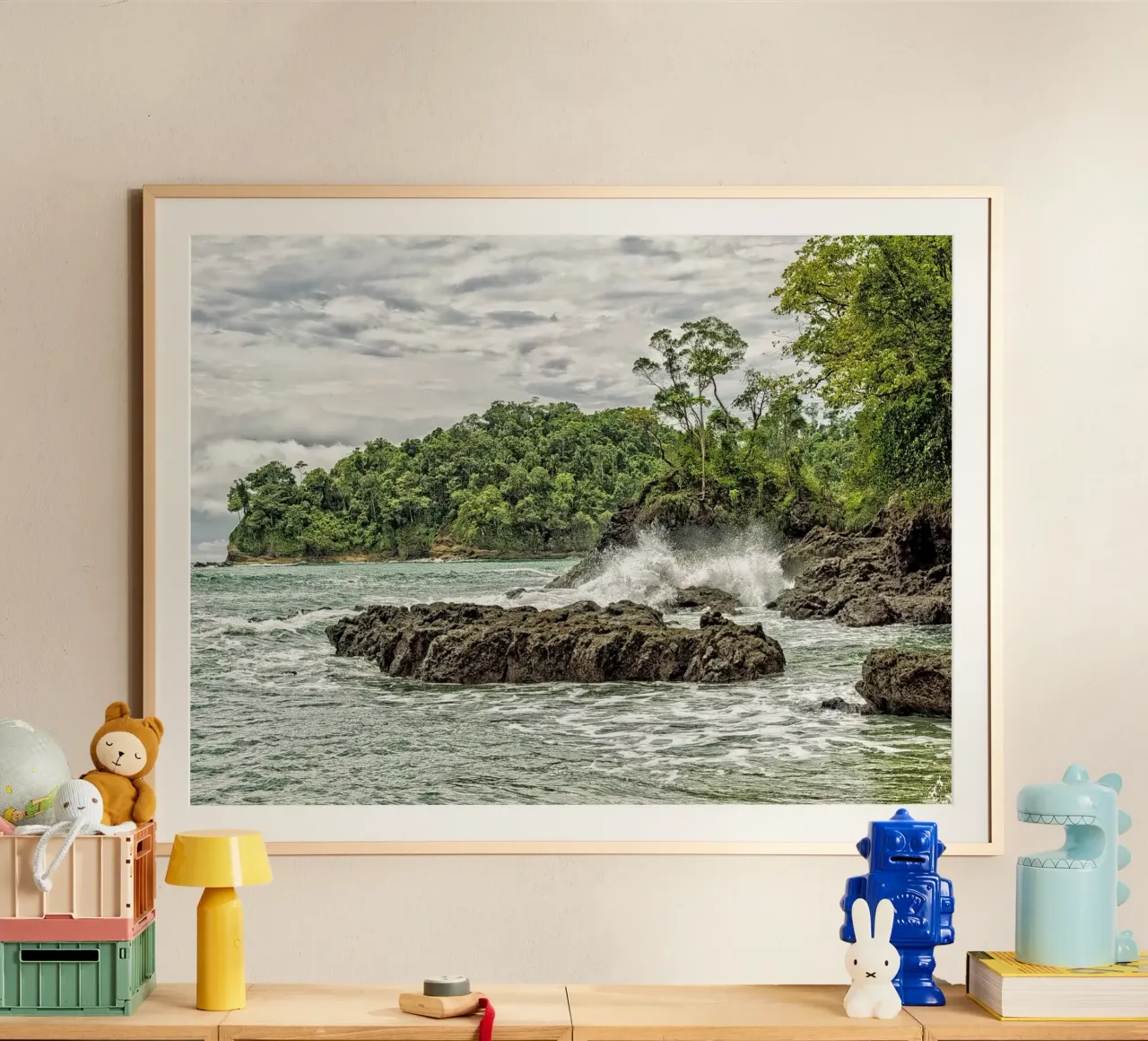 Rugged Jungle Coastline – Where Wilderness Meets the Sea Hahnemühle von Curious Collections by Marielle Leenders