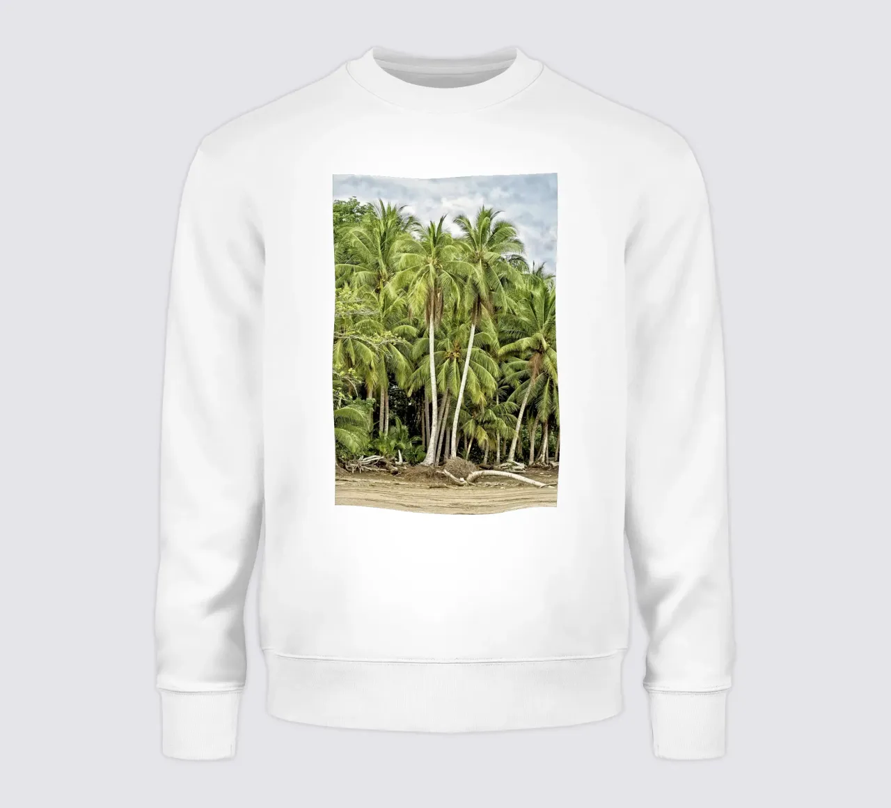 Palm Trees on the Shore – A Tropical Paradise Awaits felpa da Curious Collections by Marielle Leenders