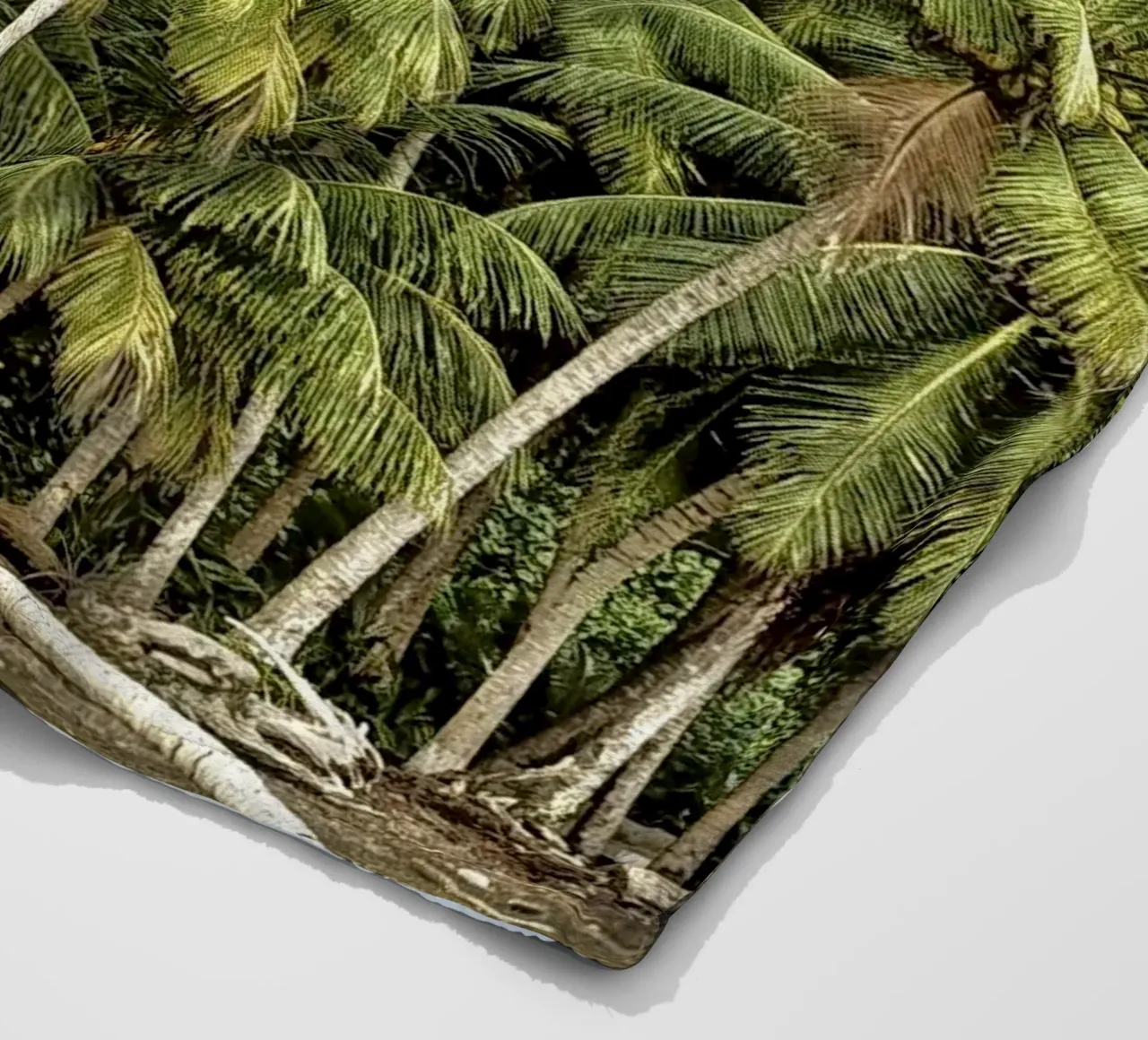 Palm Trees on the Shore – A Tropical Paradise Awaits coperta in pile da Curious Collections by Marielle Leenders