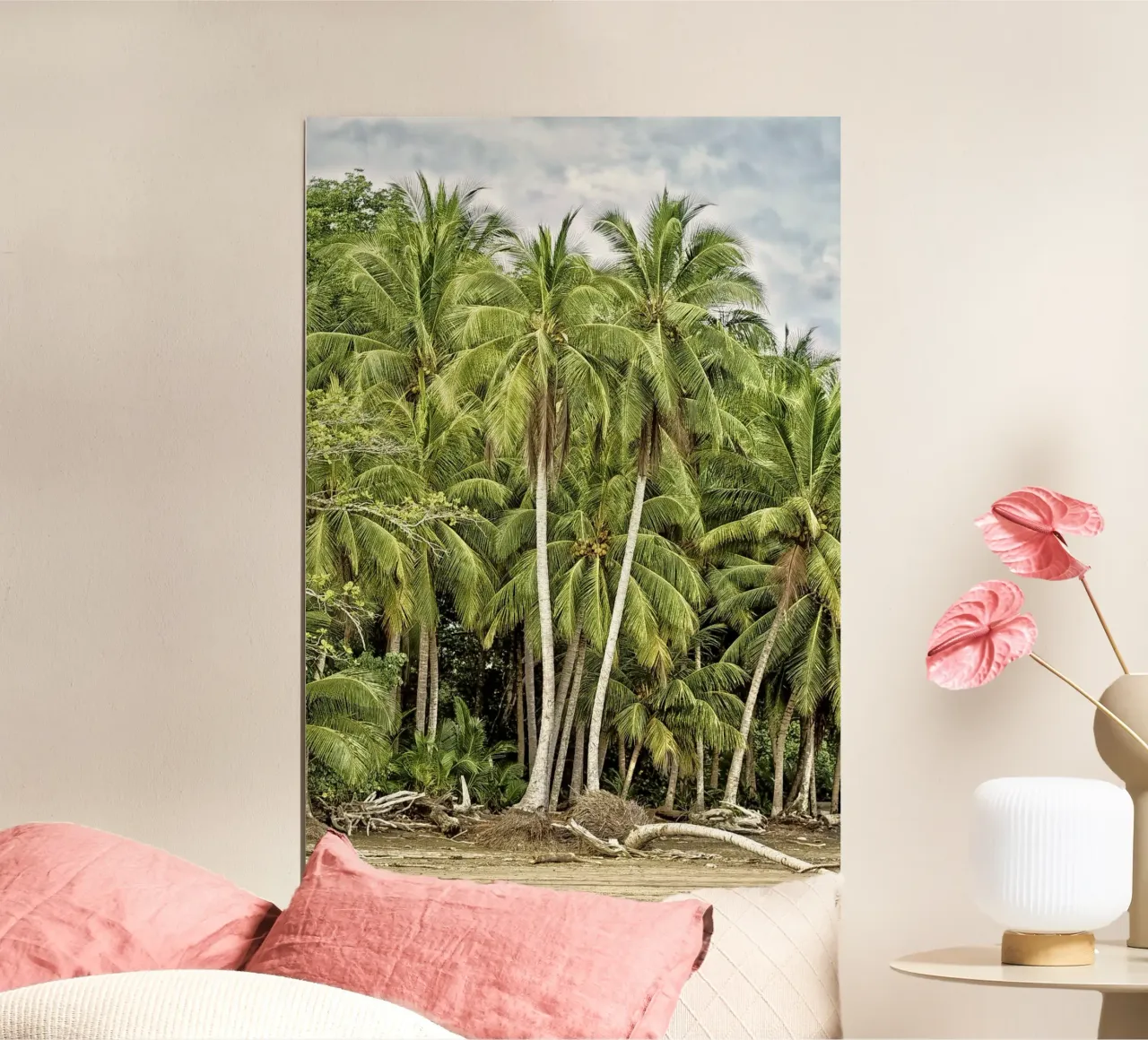 Palm Trees on the Shore – A Tropical Paradise Awaits carta hahnemühle da Curious Collections by Marielle Leenders