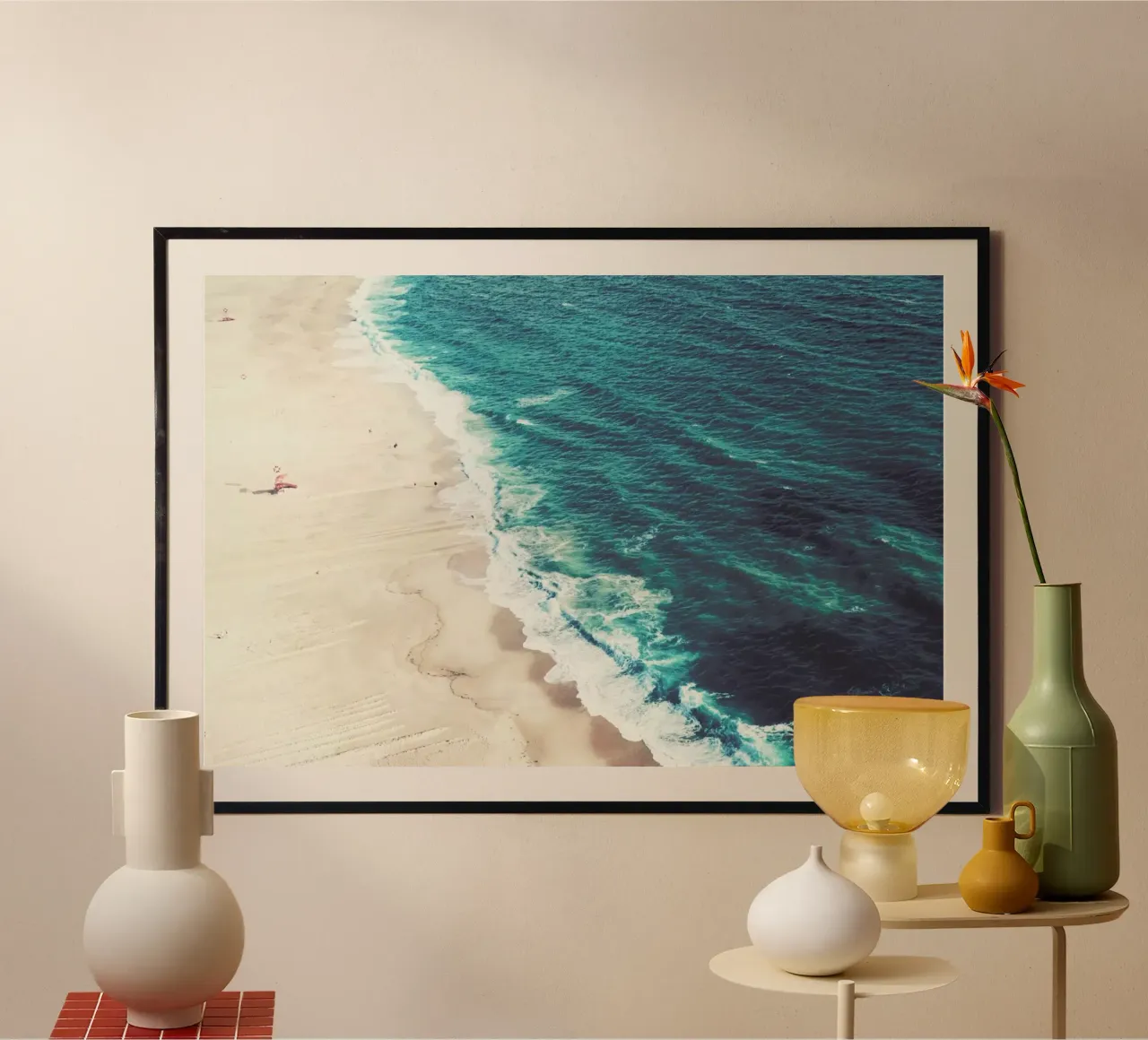 Nazare Beach poster by Ingrid Beddoes