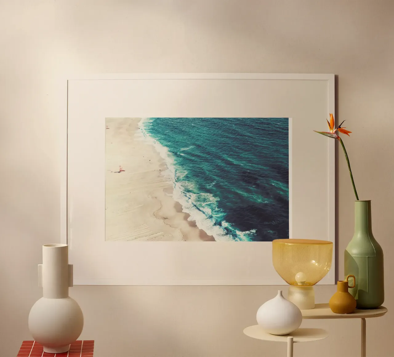 Nazare Beach poster by Ingrid Beddoes