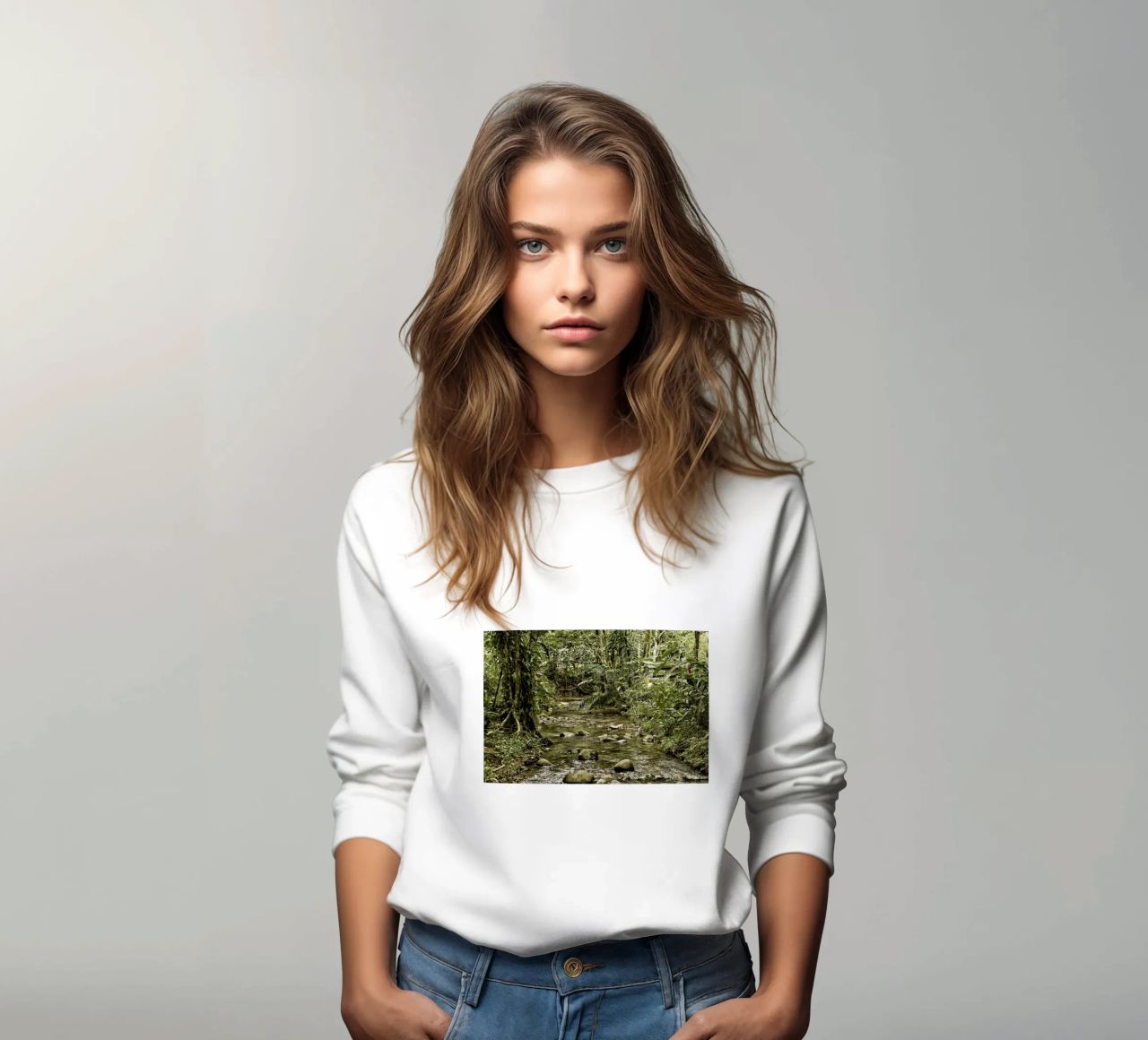 Jungle Stream – A Serene Oasis in the Wilderness felpa da Curious Collections by Marielle Leenders