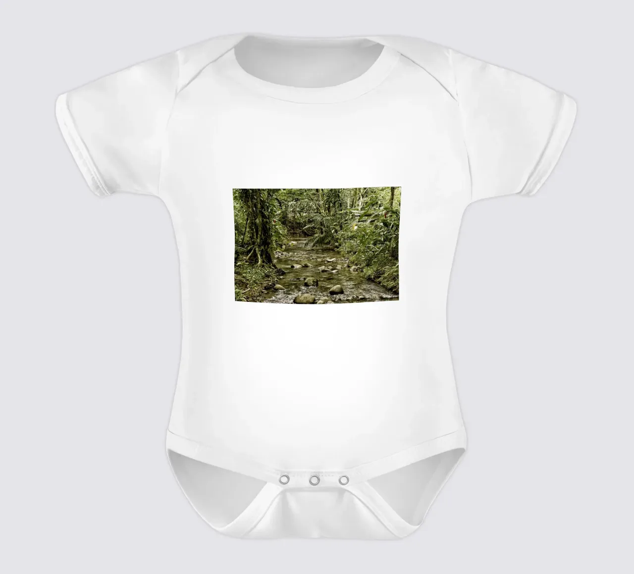 Jungle Stream – A Serene Oasis in the Wilderness body de bebé de Curious Collections by Marielle Leenders