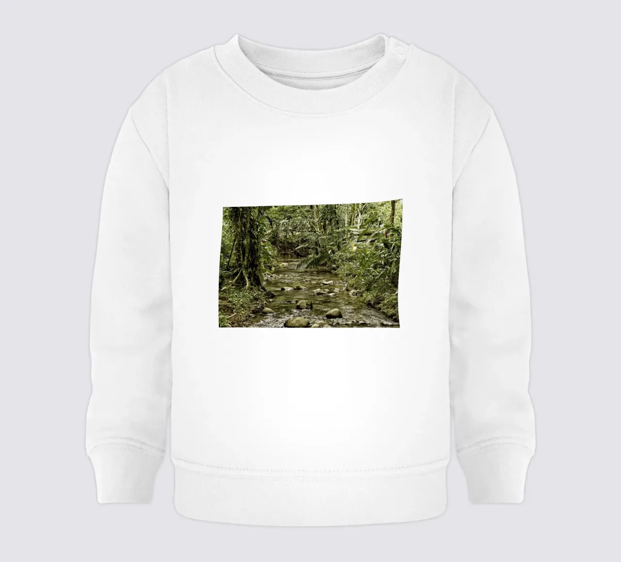 Jungle Stream – A Serene Oasis in the Wilderness sudadera de bebé de Curious Collections by Marielle Leenders