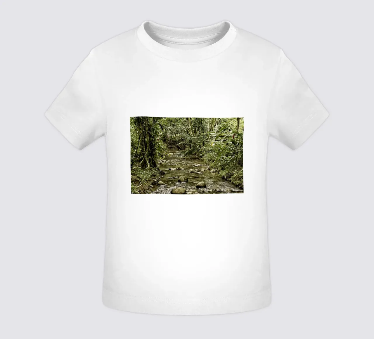Jungle Stream – A Serene Oasis in the Wilderness maglietta neonato da Curious Collections by Marielle Leenders
