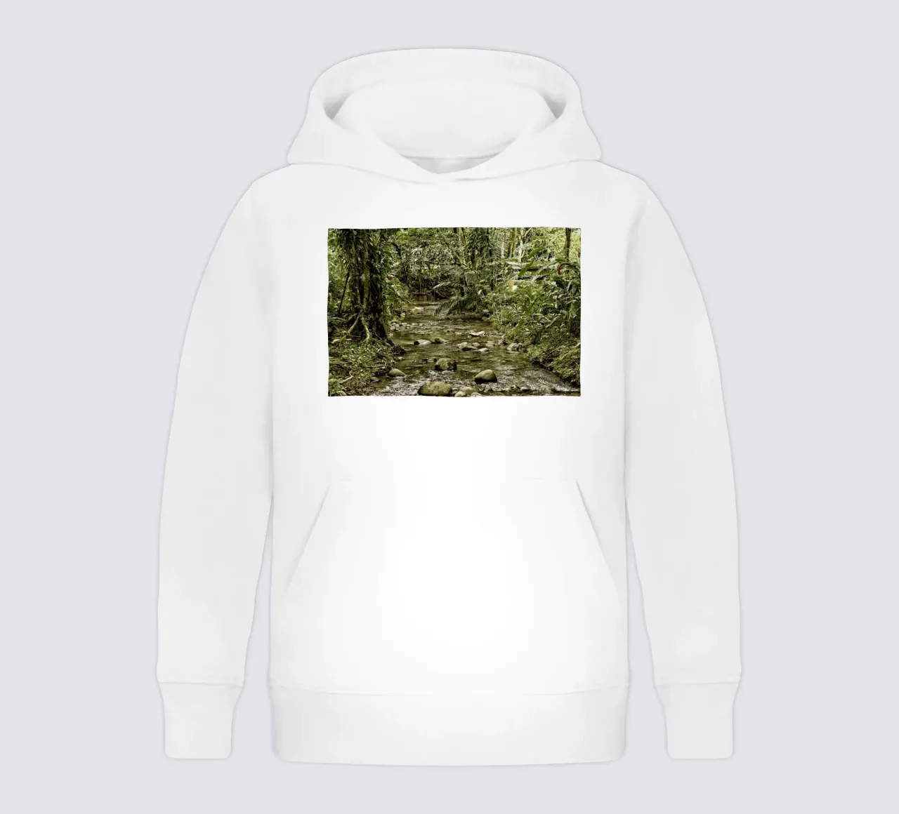 Jungle Stream – A Serene Oasis in the Wilderness felpa bambino con cappuccio da Curious Collections by Marielle Leenders
