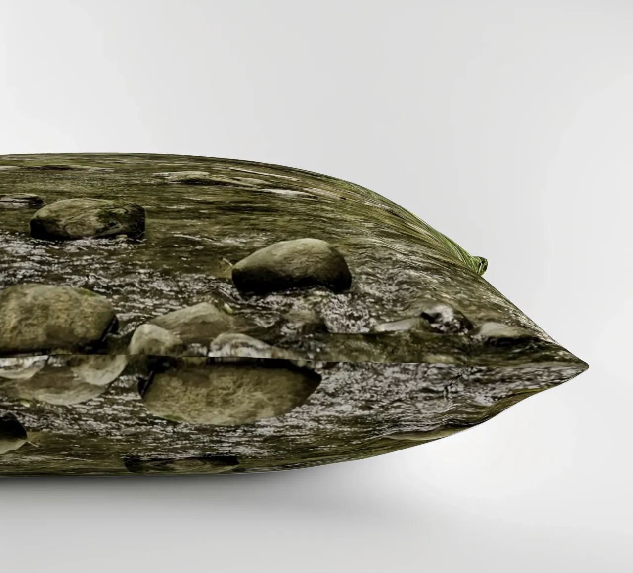 Jungle Stream – A Serene Oasis in the Wilderness Kissen von Curious Collections by Marielle Leenders