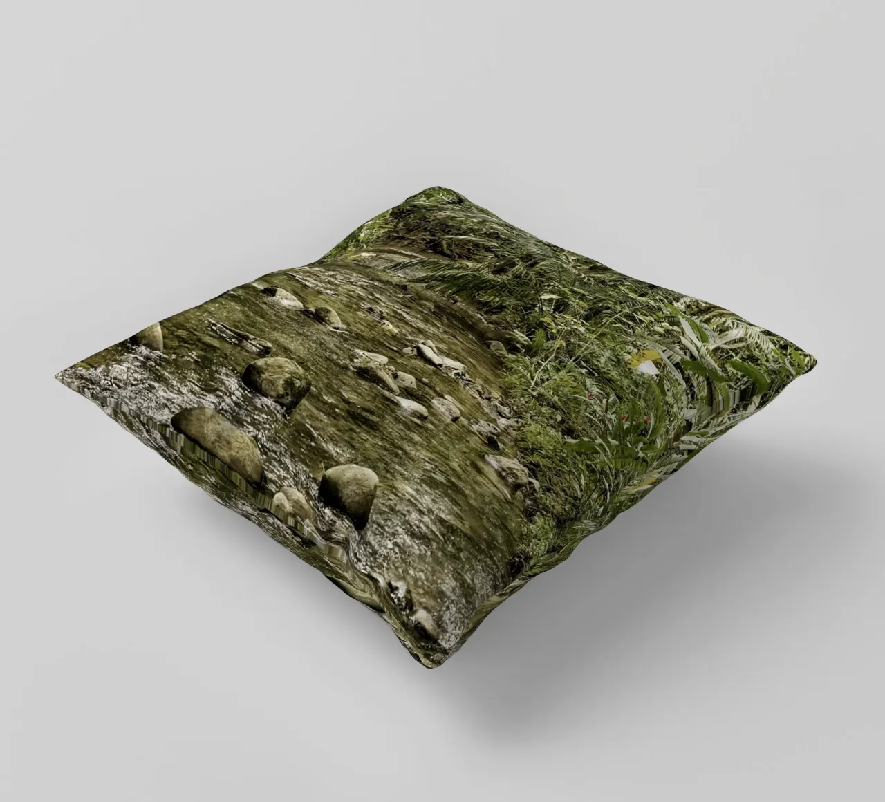 Jungle Stream – A Serene Oasis in the Wilderness cuscino da Curious Collections by Marielle Leenders