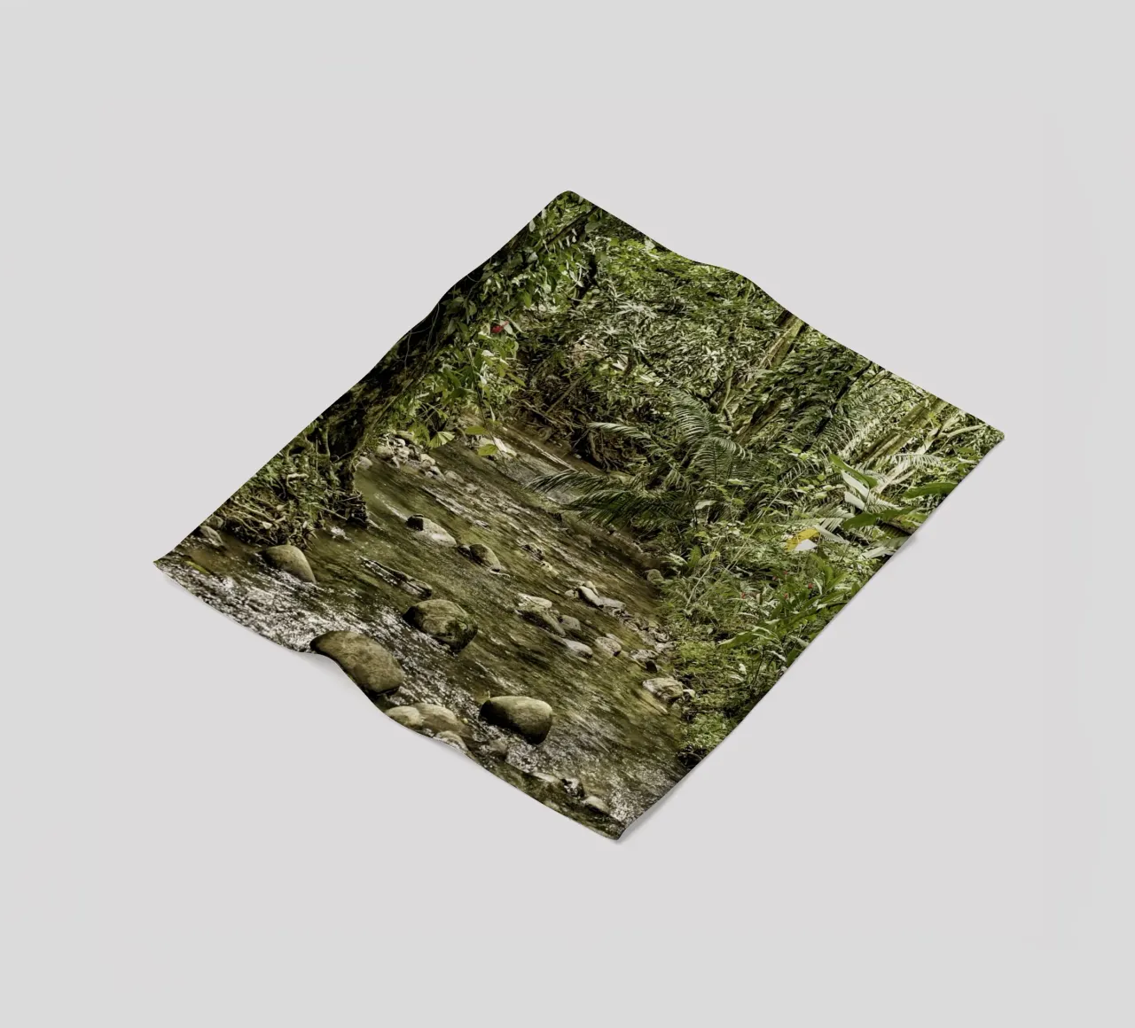 Jungle Stream – A Serene Oasis in the Wilderness coperta in pile da Curious Collections by Marielle Leenders