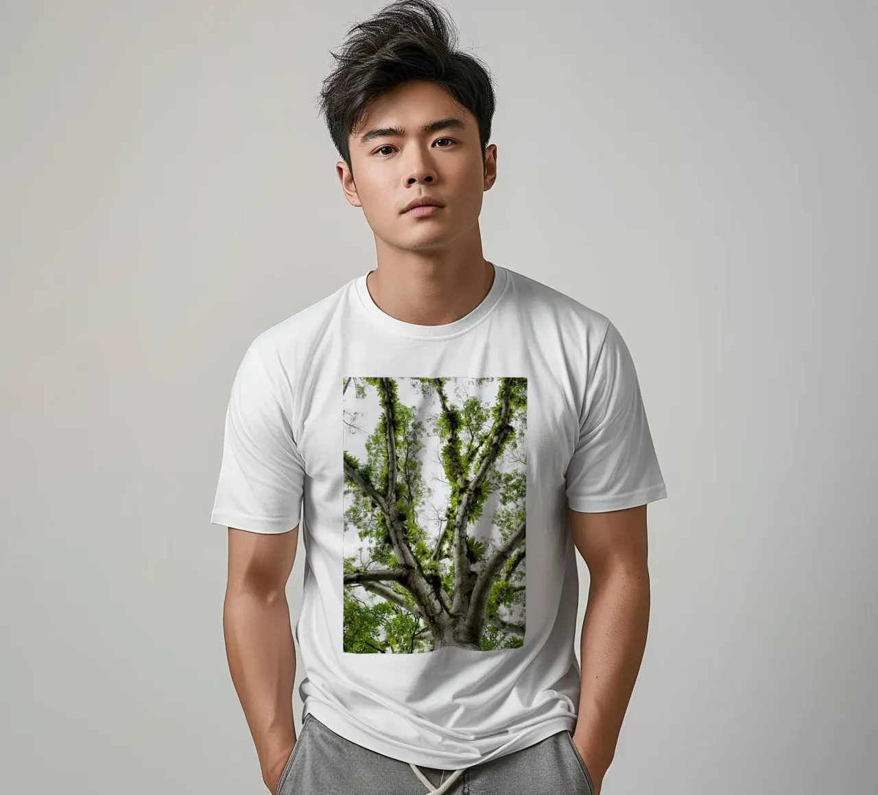 Underneath a Tropical Tree – A Canopy of Nature's Wonders t-shirt da Curious Collections by Marielle Leenders