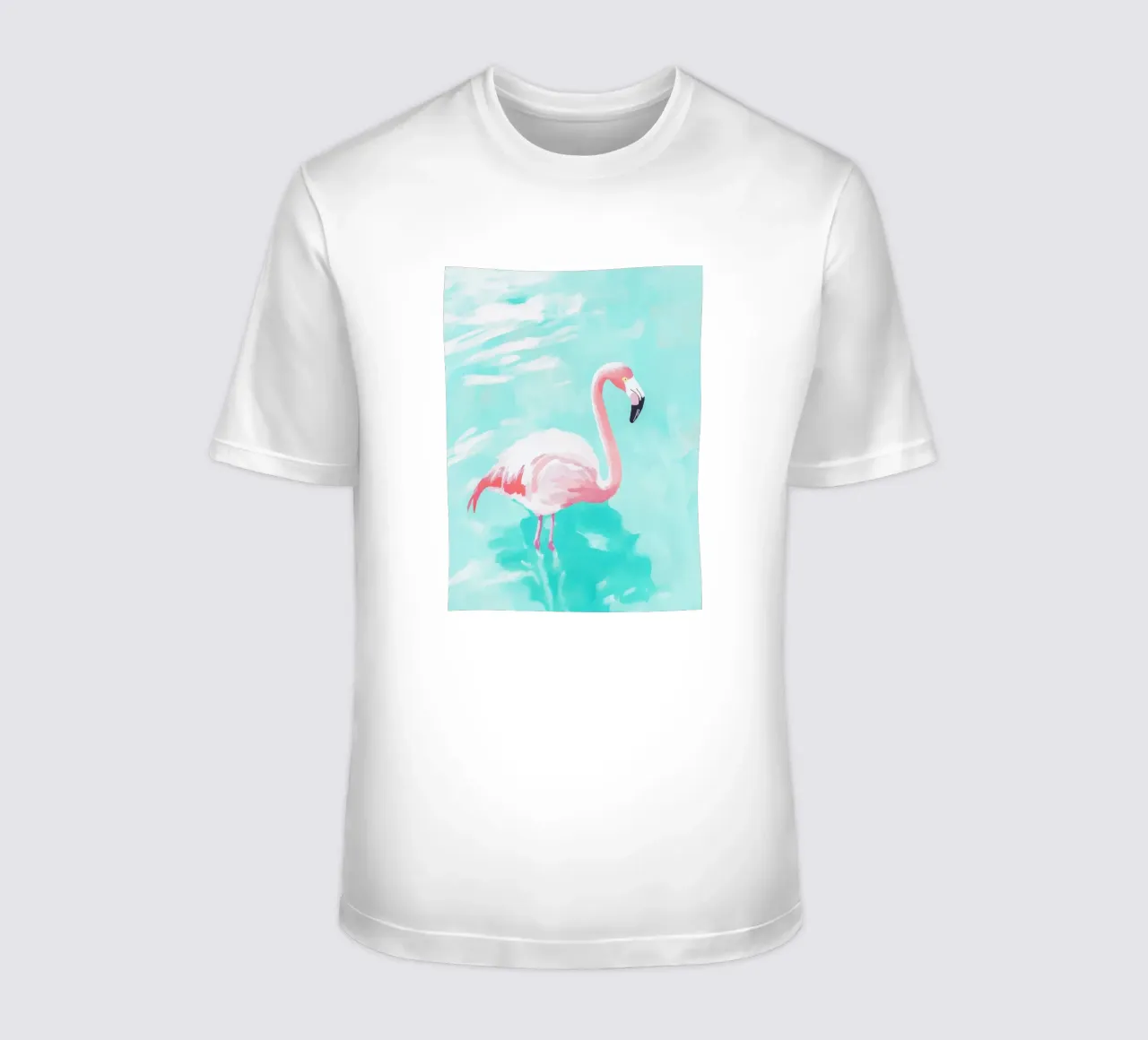 fenicottero esotico pastello t-shirt da Carinaprint