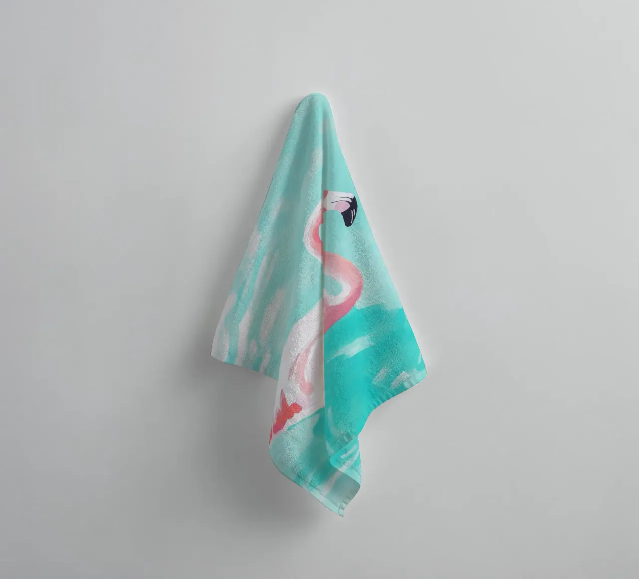 exotic pastel flamingo towel by Carinaprint