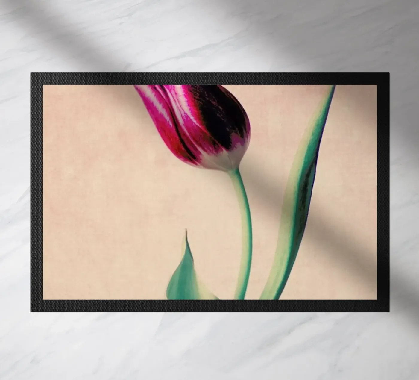 Tulip doormat by Ingrid Beddoes