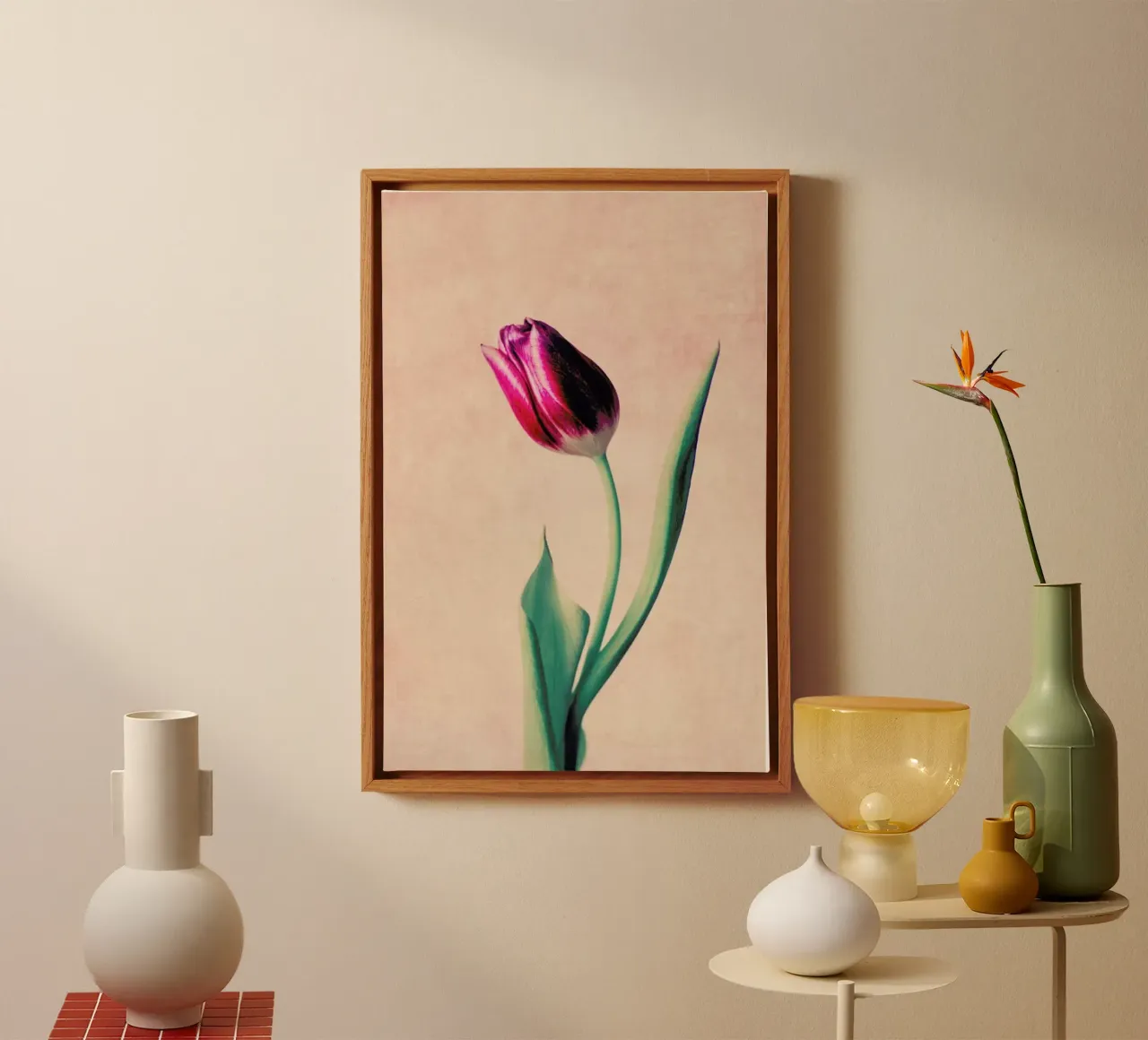 Tulip tela con Cornice a cassetta da Ingrid Beddoes