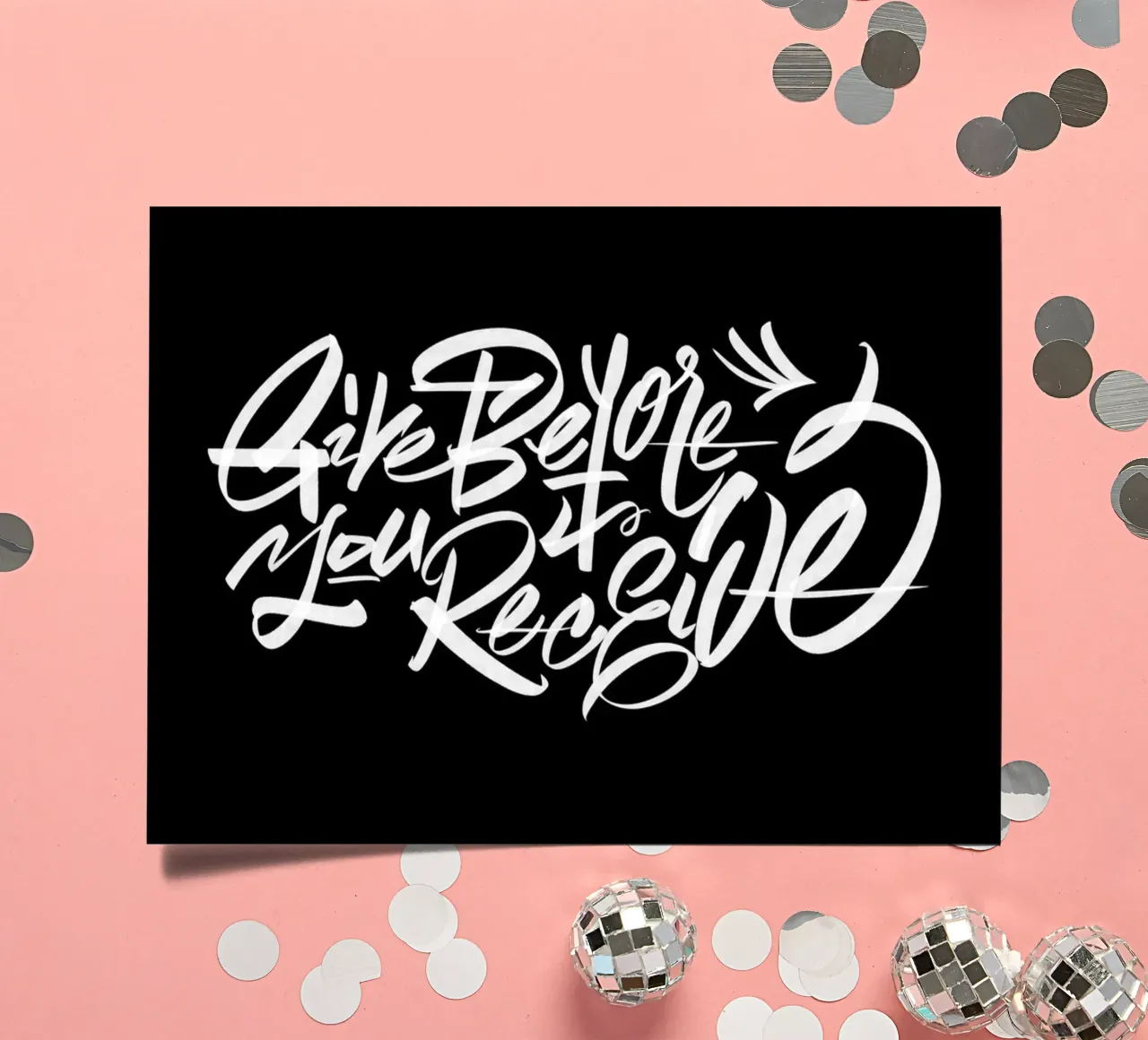 Give before you receive foglio adesivo da Glettering