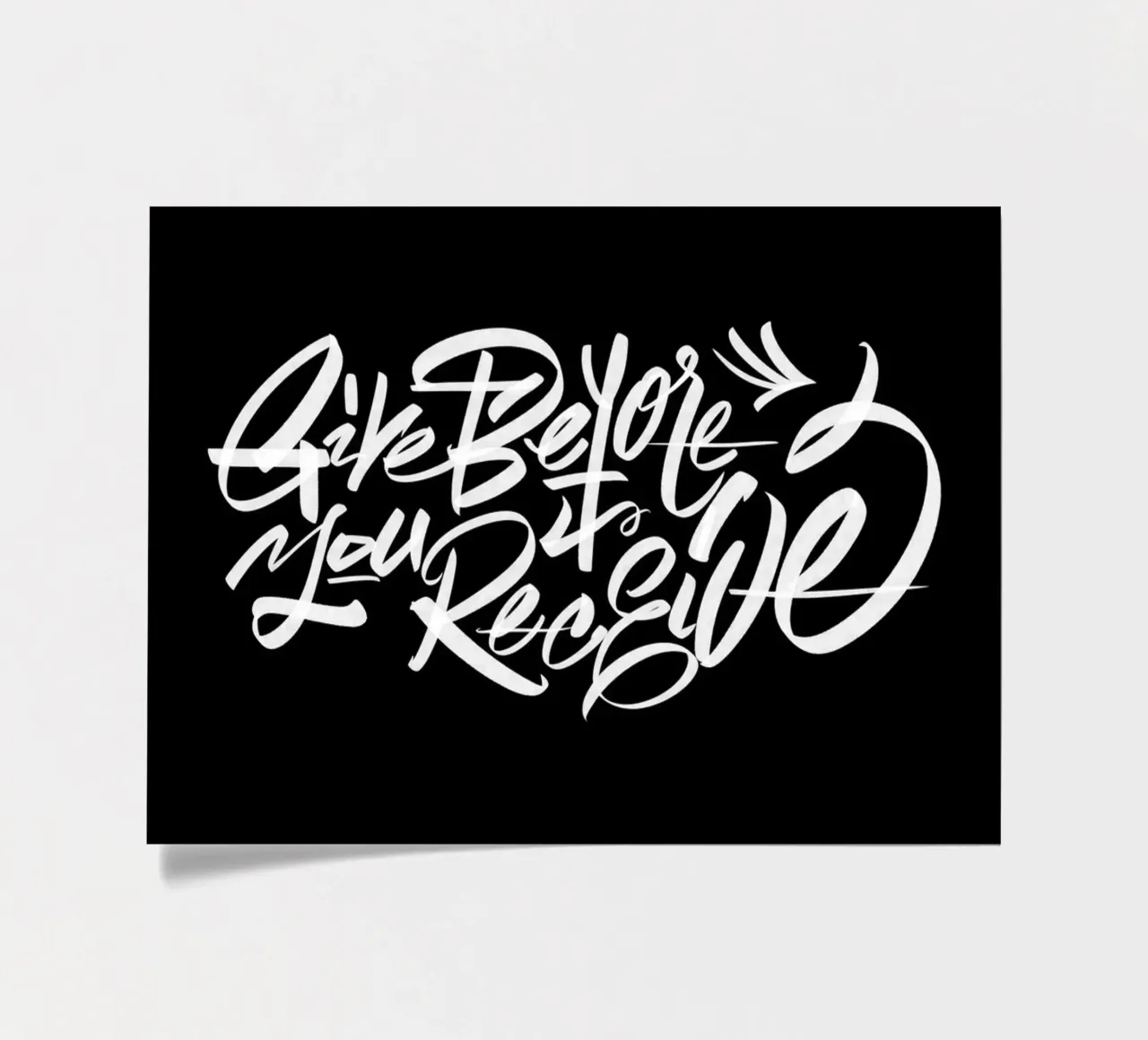 Give before you receive foglio adesivo da Glettering