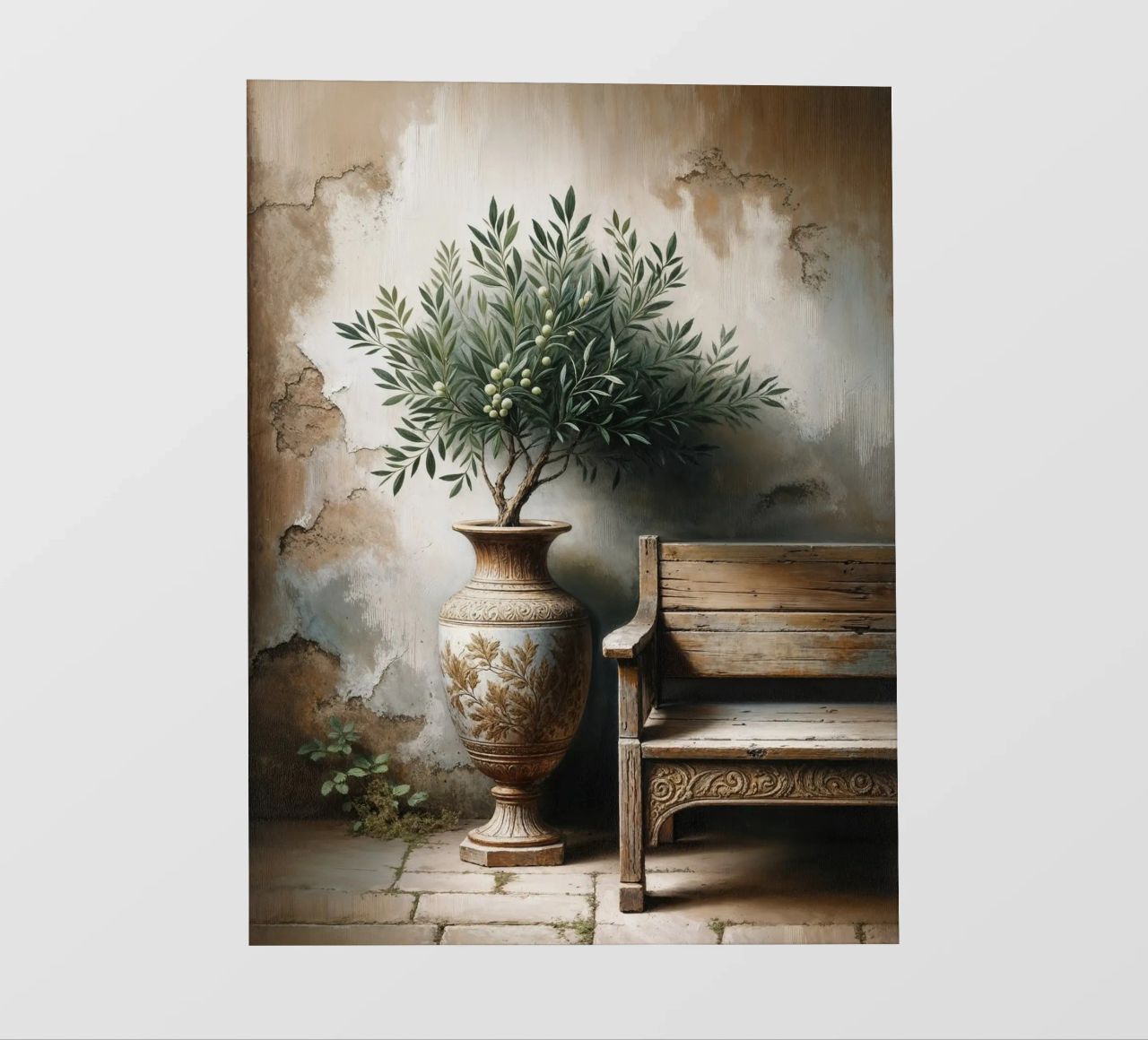 Bodegón mediterráneo vintage papel para pared de VintageBotanics