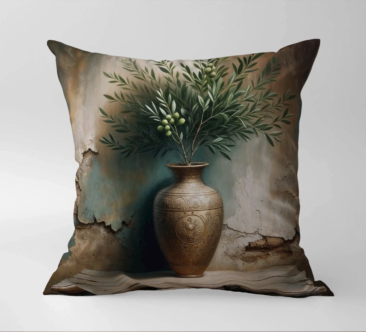 Ramo d'ulivo in vaso cuscino da VintageBotanics
