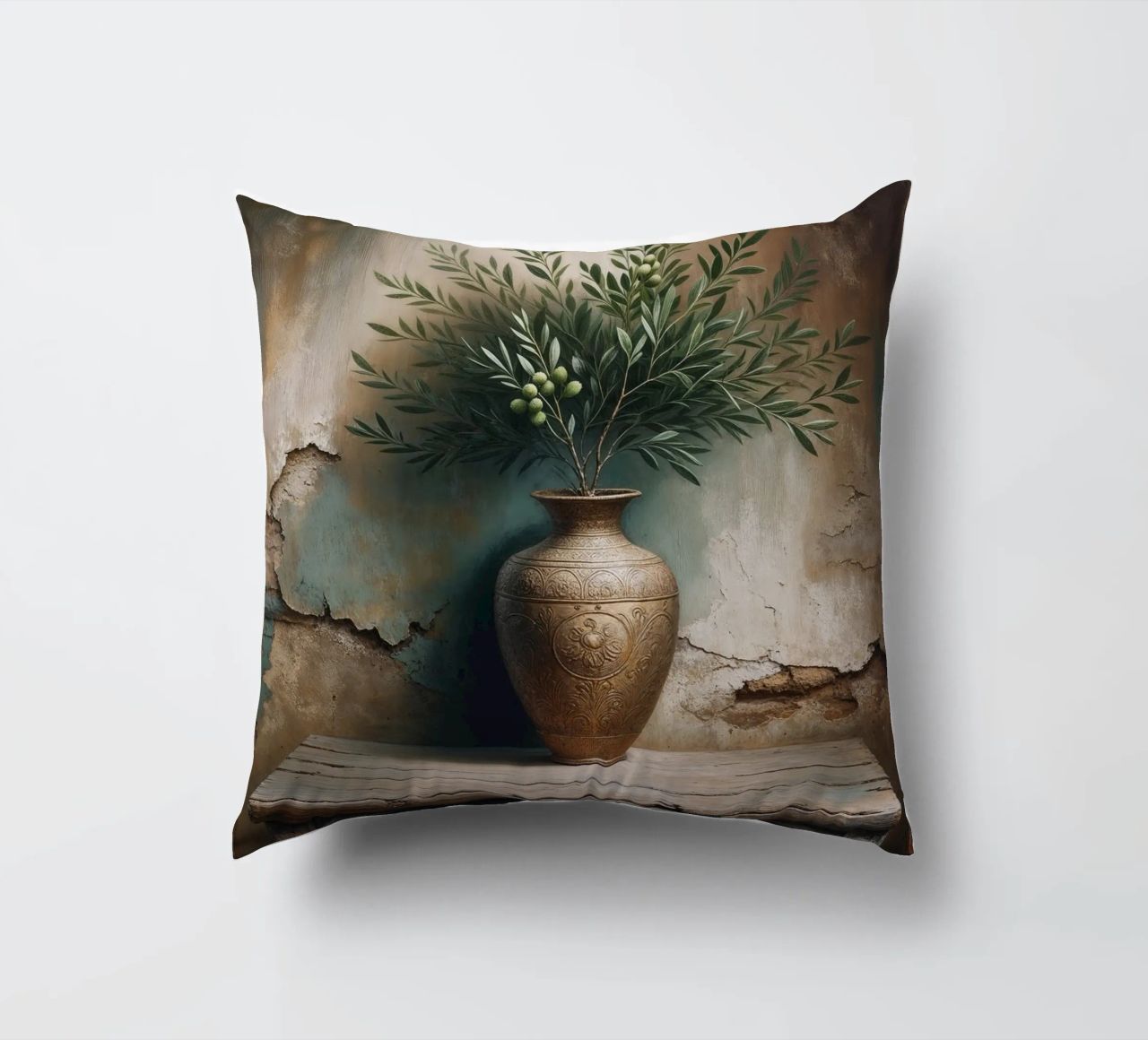 Ramo d'ulivo in vaso cuscino da VintageBotanics