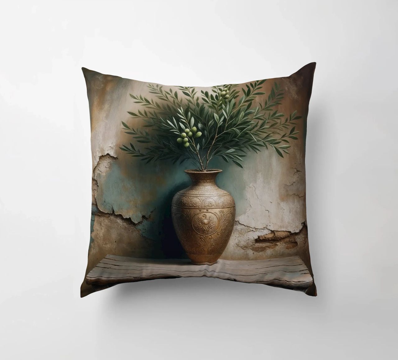 Ramo d'ulivo in vaso cuscino da VintageBotanics