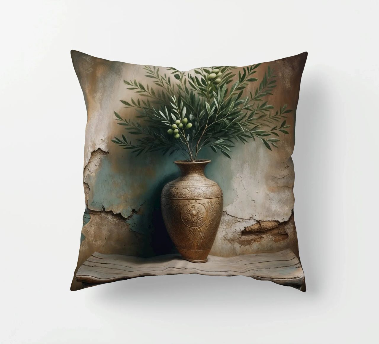 Ramo d'ulivo in vaso cuscino da VintageBotanics