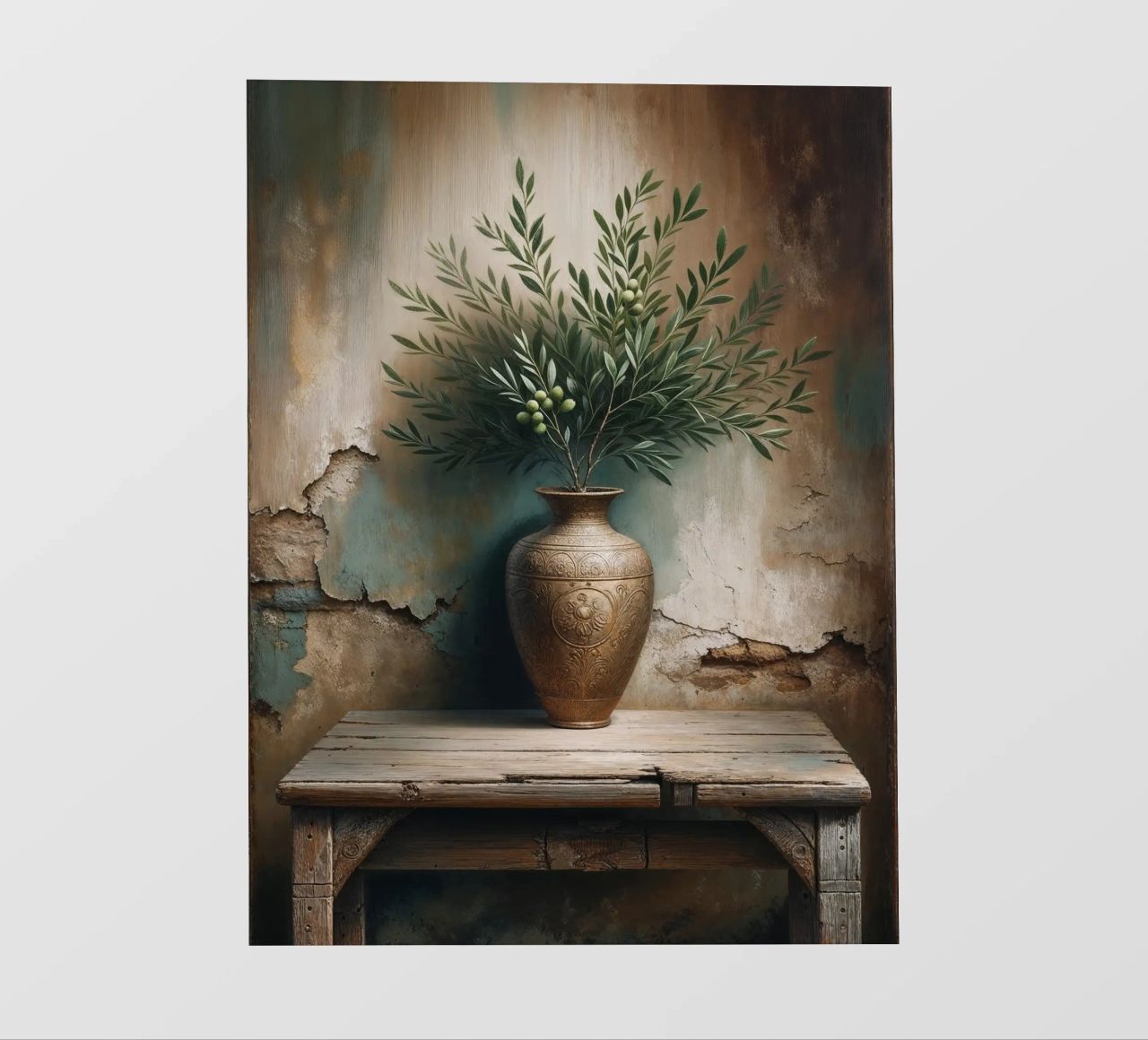 Ramo d'ulivo in vaso pellicola backlit da VintageBotanics