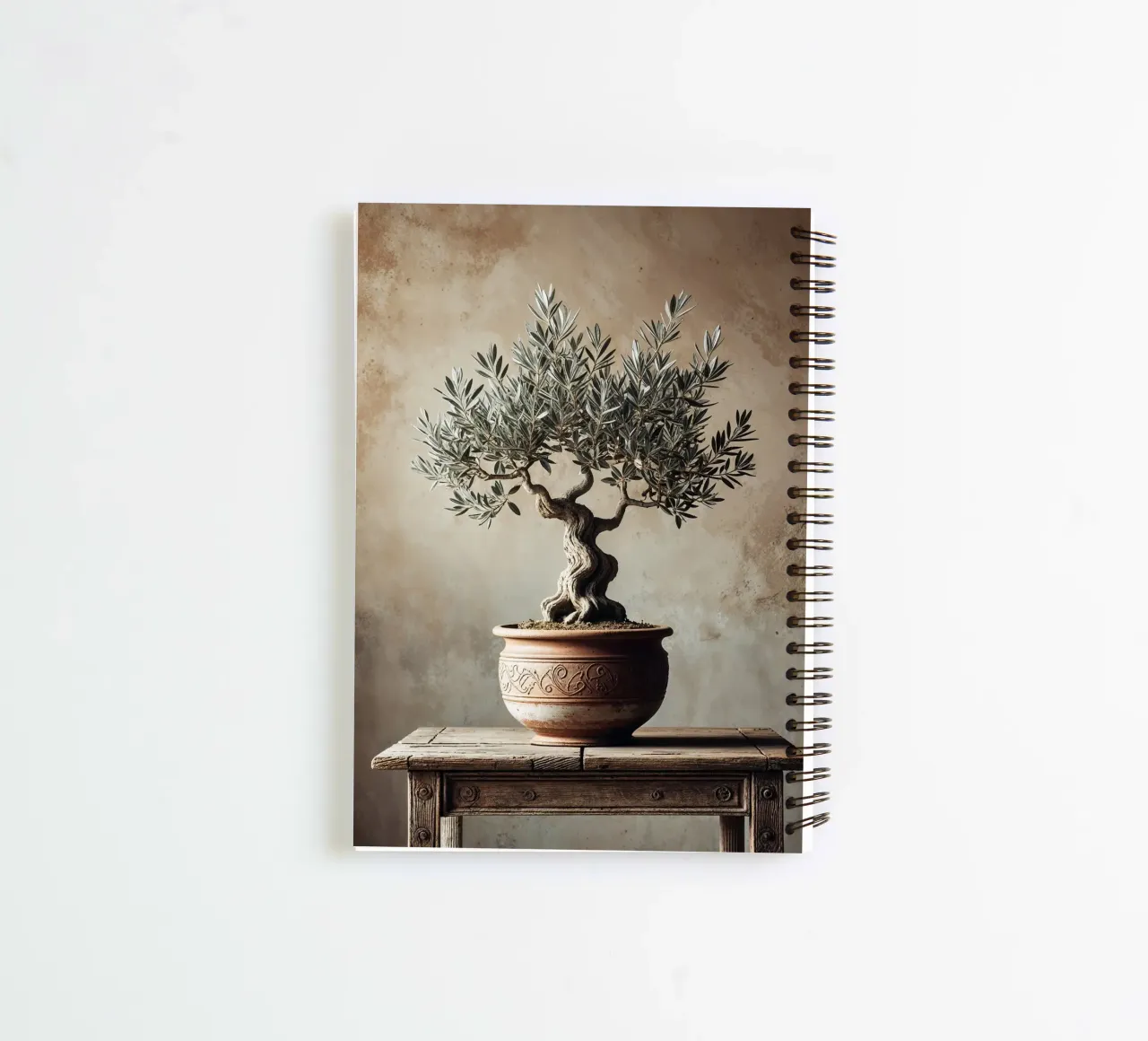 Olive Branch in pot spiral notebook by VintageBotanics