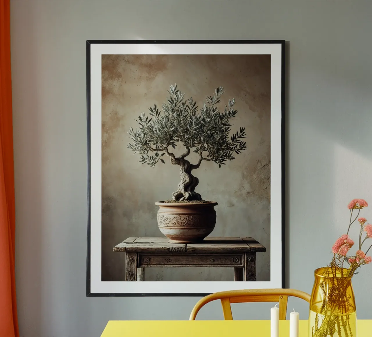 Olivenzweig im Topf Hahnemühle von VintageBotanics