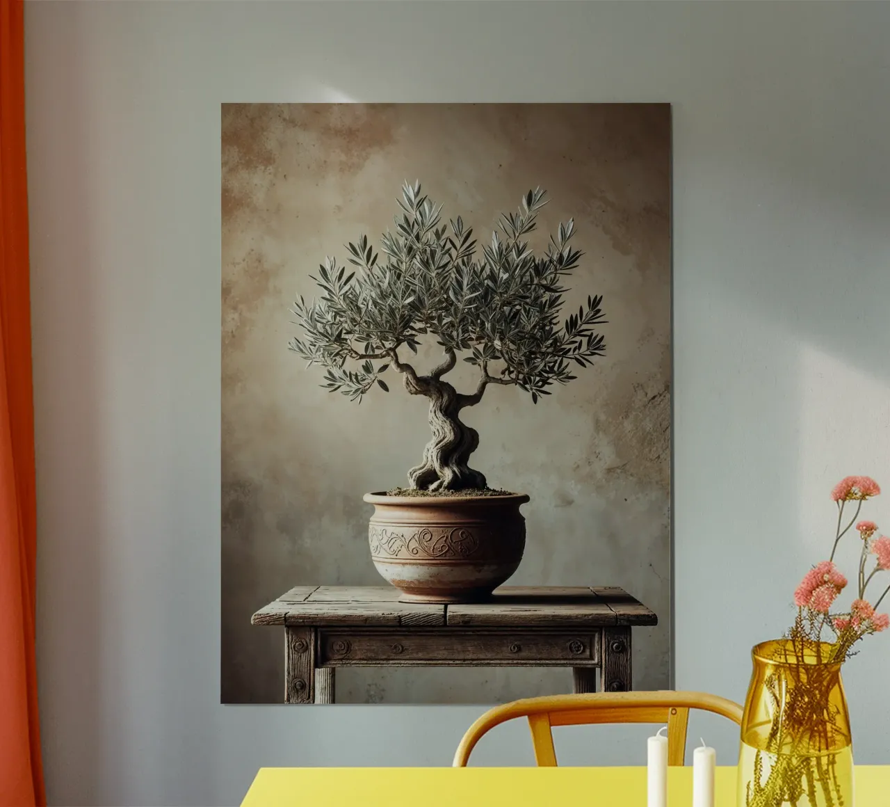 Olivenzweig im Topf Hahnemühle von VintageBotanics