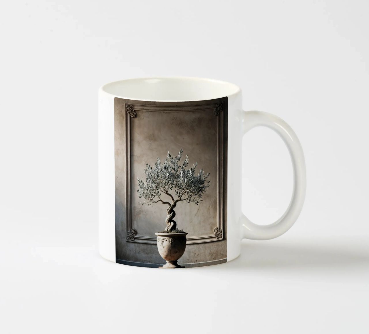 Ramo d'ulivo in vaso tazza in ceramica da VintageBotanics