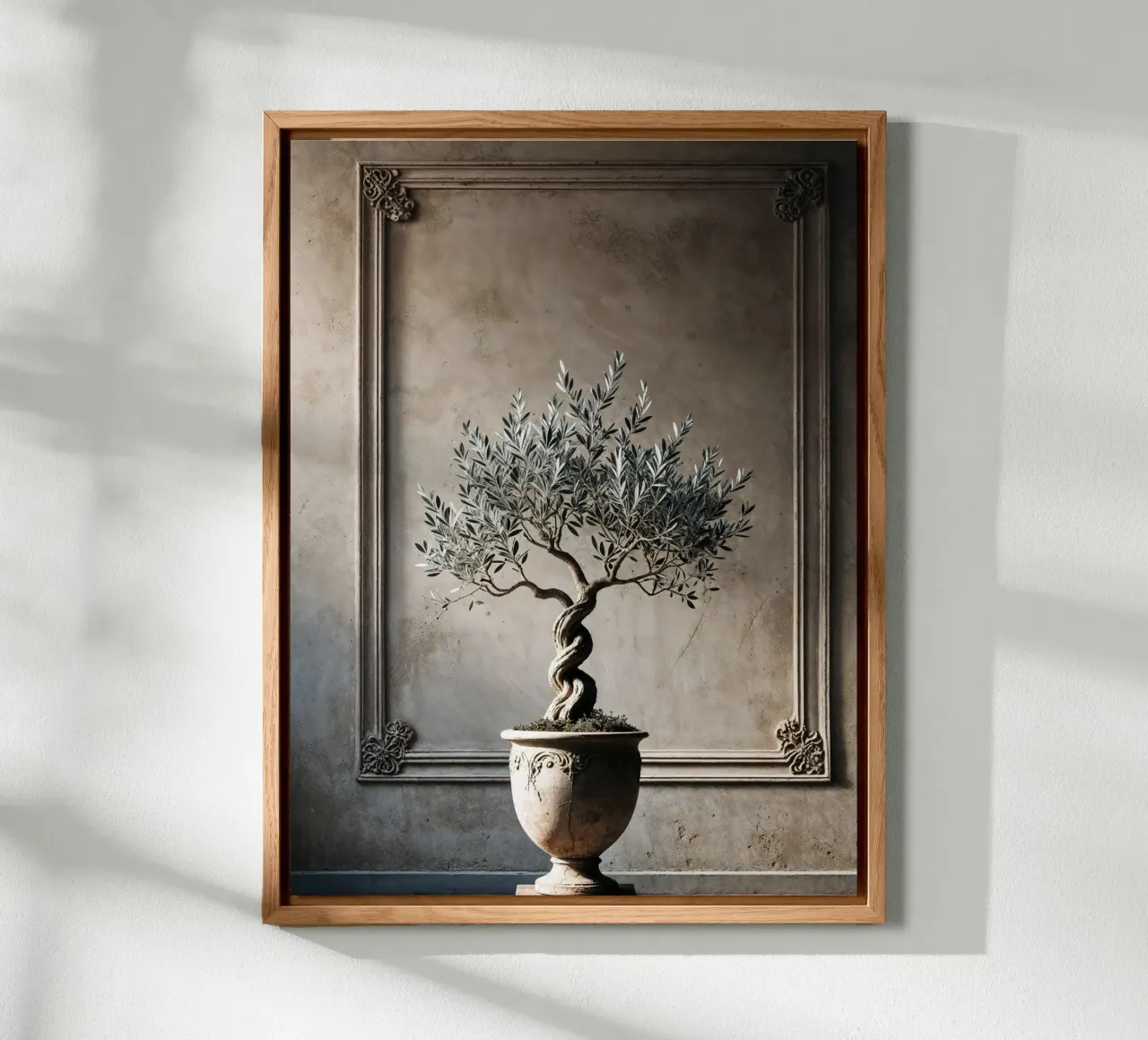 Olivenzweig im Topf Alu-Dibond von VintageBotanics