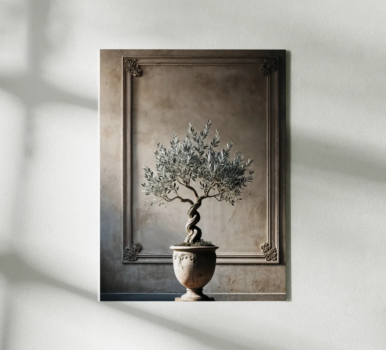 Ramo d'ulivo in vaso tela con Cornice a cassetta da VintageBotanics